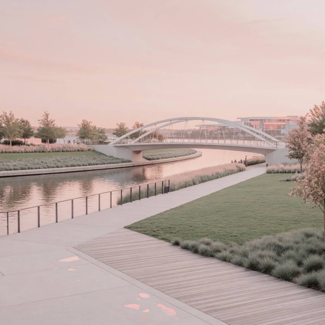 Waterfront lawn at Yards Park, Washington